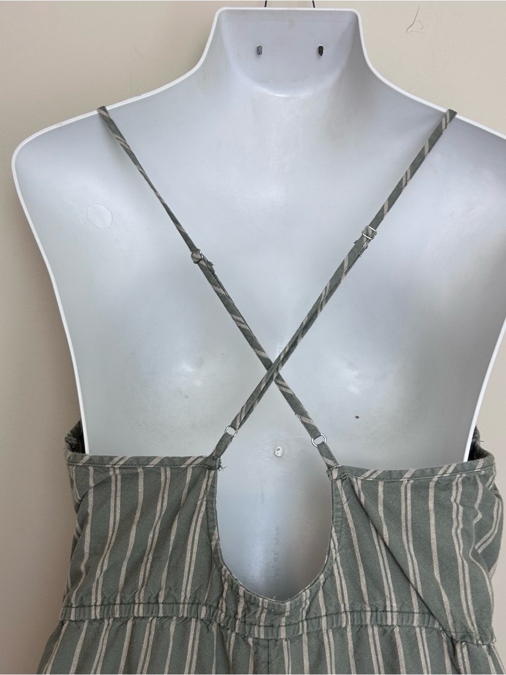 Free People Medium Bohemian Barrel Leg Verona Bare Stripe One Piece Jumpsuit - Picture 7 of 13